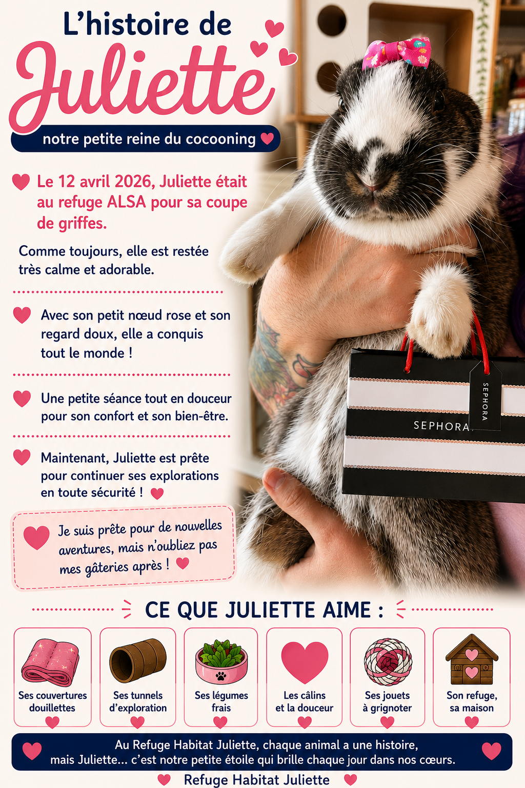 Juliette au refuge ALSA le 12 avril 2026