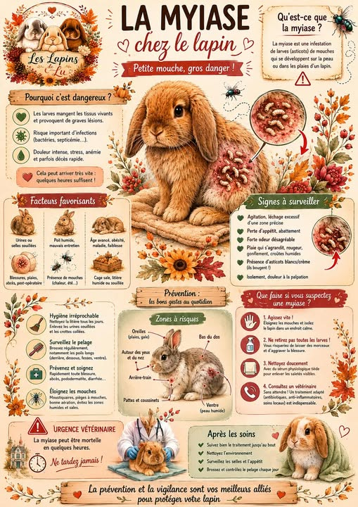 Prévention de la myiase chez le lapin
